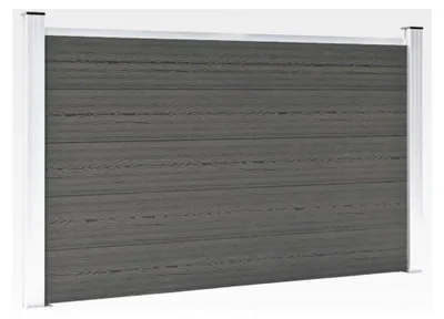 Produktbild von Gartenzaun Sichtschutzzaun Windschutzzaun Lamellenzaun WPC 180x105cm Grau