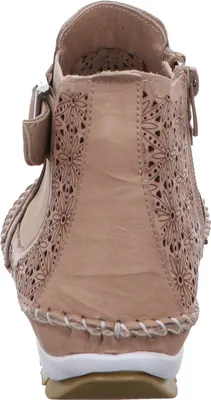 Produktbild von Gemini Damen Stiefelette Leder Cutouts floral Muster 382019-19, Größe:40 EU, Farbe:Grau