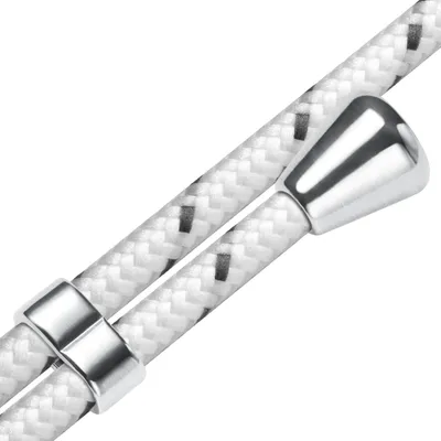 Produktbild von Handykette Backcover-Schutzhülle mit Band (Metall silberfarben) für Sony Xperia 1 V (6.5'') - weiß/grau