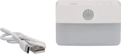 Produktbild von Unitec LED-Nachtlicht mit Bewegungsmelder + Dämmerungssschalter USB wiederaufladbar weiß
