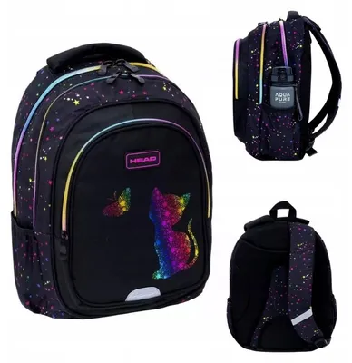 Productafbeelding van Rugzak Head Golden Effect Rainbow Kitty AB300