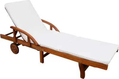 Produktbild von vidaXL Sonnenliege mit Polster Massivholz Akazie
