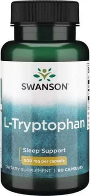 Zdjęcie produktu dla L-Tryptofan 500 mg 60 kapsułek Swanson Health Products