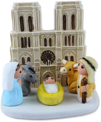 Krippe aus Keramik, handbemalt, Notre Dame, 1 Stück