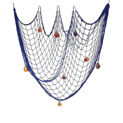 Produktbild von Fischernetz Dekoration, 1m x 2m Maritime Deko mit Muscheln