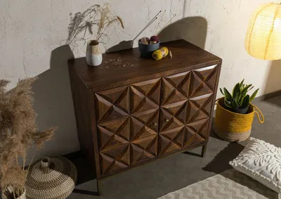 Produktbild von MASSIVMOEBEL24 Sideboard Mango 94x46x86 braun lackiert STILMÖBEL #125