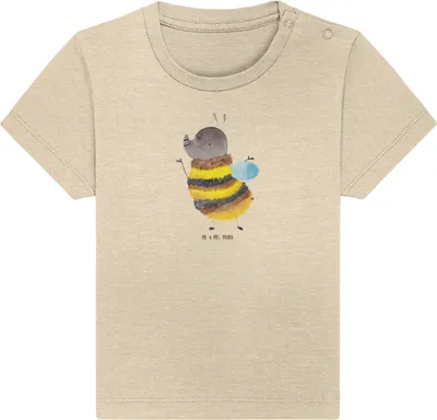 Produktbild von Mr. & Mrs. Panda  T-Shirt Hummel flauschig 0. - 6. Monat - Natural Raw - Geschenk, Kleinkind, Baby, Biene, Natur, Organic, Blume, Lustige Sprüche, Kinder Shirt