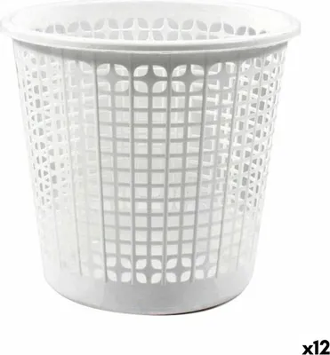 Obrázek produktu pro Dem Office Bílý odpadkový koš 27 x 27 x 25 cm (12 ks) (ø 27 x 25,5 cm)