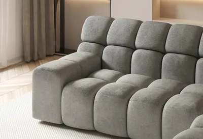 Produktbild von DOMO-HOME Ecksofa mit modernem Design CAMPILE – Hohe Funktionalität 297x180cm | Komfortable Sitzfläche | Langlebige Materialien | Einfache Montage | Komfort und Still | Farbe weiß Eden | Links