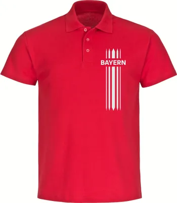 Produktbild von multifanshop Poloshirt - Bayern - Streifen, rot, Größe 3XL