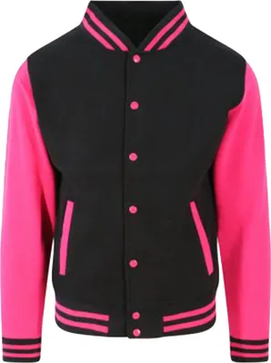 Produktbild von Awdis Uni College-Jacke PC2083 (S) (Schwarz/Pink)