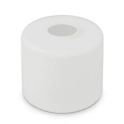 Obrázek produktu pro Skleněný stínidlo LUXOLAR, patice E27, bílá, matná, saténový povrch, válcový tvar, průměr 13 cm, výška 10 cm, otvor 5 cm
