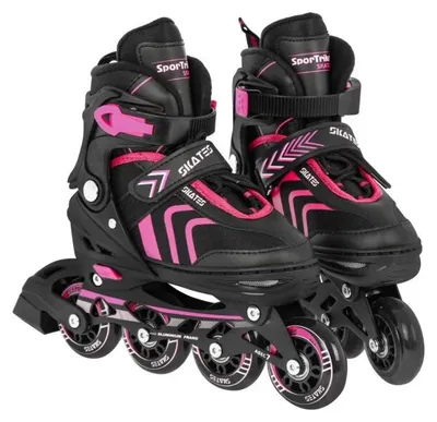 Obrázek produktu pro SporTrike Kolečkové brusle 4v1 růžovočerné, vel. 29-33