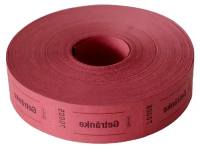 Produktbild von Zweckform Bonrollen für Getränkemarken, 57 x 30 mm, rot