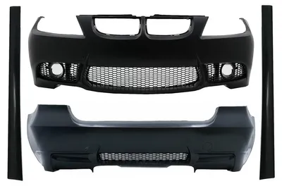 Imagen del producto de Kit de carrocería para BMW Serie 3 E90 berlina, modelos 2005-2008, diseño M3. Incluye faldones laterales y parachoques.