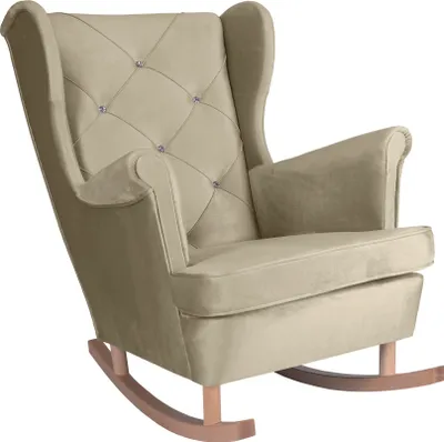 Obrázek produktu pro Křeslo Schaulk Křeslo do obývacího pokoje Velvet lounge chair Televizní křeslo Relaxační křeslo Křeslo do obývacího pokoje Křeslo ke kávě Křeslo, 102 x 81 x 95 cm, béžová barva