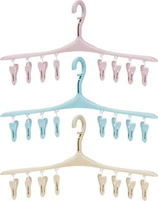 Immagine prodotto di Stendino rotante con clip - design antivento - 3 pezzi