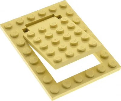 Image de 1x Lego trappe cadre 6x8 beige porte 4x6 pins courts 30042 30041