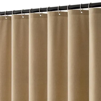 Zdjęcie produktu dla zasłona prysznicowa z lnu, 120 x 180 cm, kolor khaki