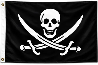 Produktbild von Fahne Flagge Totenkopf Pirat - große Fahne - 150 x 250 cm