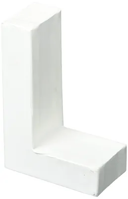 Produktbild von Kartonbuchstabe L, weiß, 10 x 7 x 3,5 cm