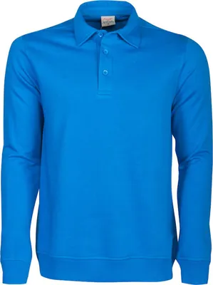 Produktbild von Sweatshirt Printer Homerun grau melange mit Kragen und Knopfleiste 280 g/m²