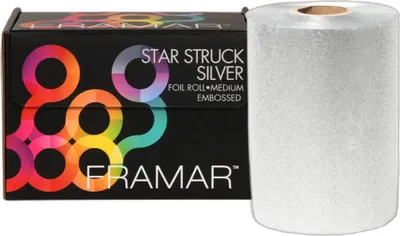 Produktbild von FRAMAR Friseurfolie Aluminiumrolle STAR STRUCK SILBER 97,5m