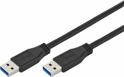Produktbild von M-Cab USB 3.0 Kabel - A/A - 1.80m, 1,8 m, USB A, USB A, USB 3.2 Gen 1 (3.1 Gen 1), Männlich/Männlich, Schwarz