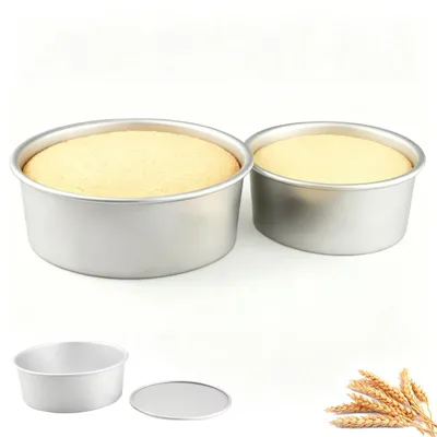 Runde Kuchenformen 20+25 cm, eloxiertes Aluminium, herausnehmbarer Boden