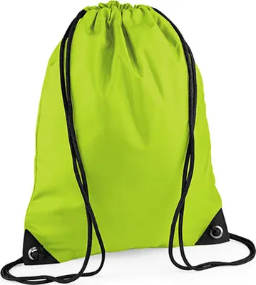 Immagine prodotto di BagBase BG10 | Borsa da palestra Premium Gymsac | 33 x 45 cm - Colore: verde lime - Dimensioni: 33 x 45 cm