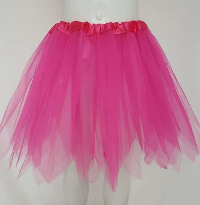 Produktbild von Tütü Tüllrock Ballett gezackt Junggesellenabschied Karneval Fasching Erwachsen 45cm 5 Lagen Dunkelrosa