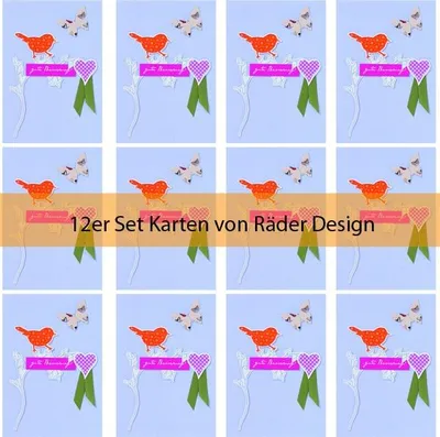 Produktbild von Vintage Karte - Gute Besserung 12er Set