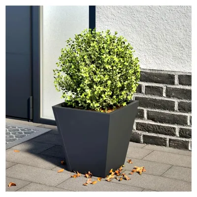 Produktbild von Pflanzkübel aus Metall für Garten und Terrasse 30x30x30 cm Anthrazit