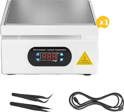 Immagine prodotto di Piastra riscaldante, temperatura regolabile, display LCD digitale, BIANCO