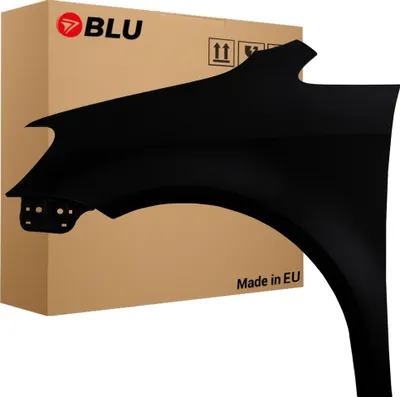 Zdjęcie produktu dla BLU Błotnik pasujący do VW Volkswagen Touran 1T3 LC9Z Lewy Czarny BlackMagic | 2010-2015 | Przedni Przód | Lakierowany | Gotowy do montażu  | Stal