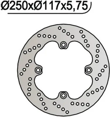 Immagine prodotto di Disco freno posteriore NG lato destro 4 fori da 10,25mm per SUZUKI