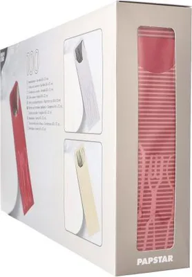 Produktbild von Bestecktaschen 23,5 cm x 7,3 cm bordeaux inklusive farbiger Bistro Serviette