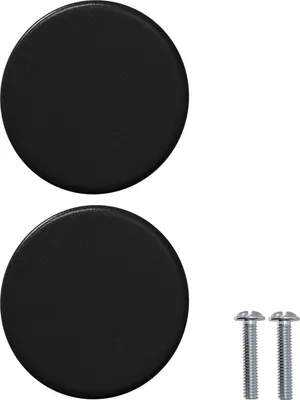 Image de vidaXL Bouton d'armoire 2 pcs noir 18 x 23 mm fer