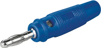 Produktbild von Bananen-Laborstecker, mit Querloch, 4mm, trittfest, blau, Good Connections®
