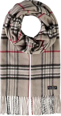 Produktbild von FRAAS Schal Cashmink® Scarf with FRAAS Plaid Camel Grey grau mehrfarbig