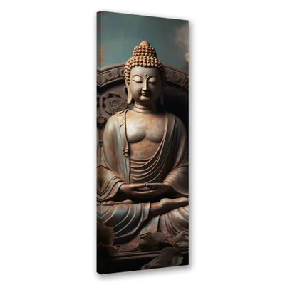 Produktbild von Leinwandbild Buddha-Statue 40x120 Feeby Braun bild für die wand bereit zum aufhängen
