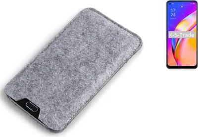 Produktbild von K-S-Trade Filz Handyhülle kompatibel mit Oppo A94 5G Schutzhülle Filztasche Filz Tasche Case Sleeve Handy Hülle Filzhülle grau
