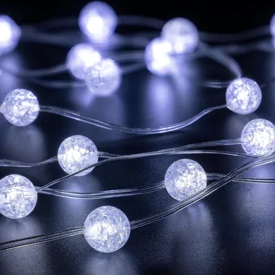 Lichterkette 3 m, 30 warmweiße LEDs, für Innen & Außen