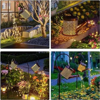Produktbild von Gießkanne mit Solarbeleuchtung und LED-Beleuchtung – Beleuchten Sie Ihren Garten mit umweltfreundlicher Solarbeleuchtung