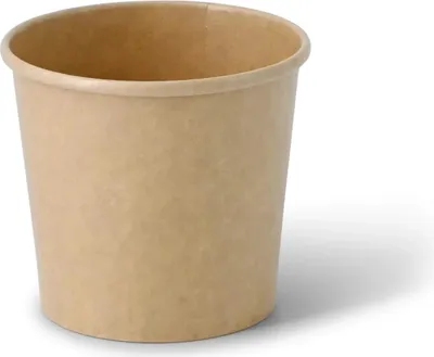 Produktbild von Eisbecher aus Kraftpapier, 300 ml, Durchmesser 92 mm, 50 Stück.