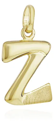Produktbild von Buchstabe Z Kettenanhänger 333 Gelb Gold 8 Karat 14x10mm Alphabet Amulett