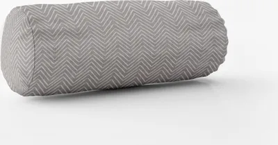 Produktbild von SCHÖNER LEBEN. Kissenhülle ZickZack smoke grau verschiedene Größen Größe 15x40cm (ØxB) Nackenrolle 15x40cm (ØxB) Nackenrolle Größe