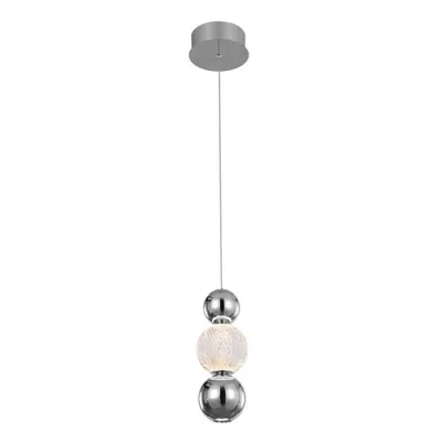 Zdjęcie produktu dla Lampa wisząca LED kule Oter chromowana 7W biała ciepła 400lm metal wym:250x14x14cm IP20 Italux