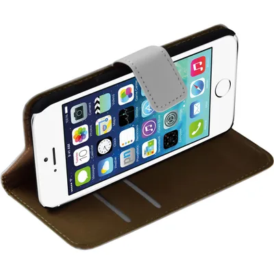 Produktbild von PhoneNatic Kunst-Lederhülle kompatibel mit Apple iPhone 6s / 6 - Wallet weiß + 2 Schutzfolien