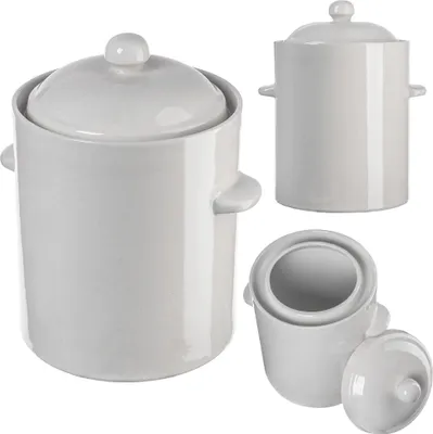Produktbild von Gärtopf - Steinzeugtopf mit Kragen - 5 l - FCM- - Hergestellt in Polen - Braun